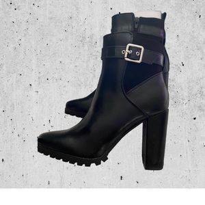 Black Platform Ankle Booties/ Boots Size 8